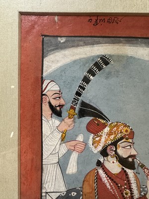 Lot 49 - PORTRAIT OF RAJA SURMA SEN, MANDI, LATE 18TH CENTURY