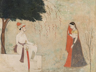 Lot 53 - AN ILLUSTRATION TO A NAYIKA SERIES, GULER, CIRCA 1770-80