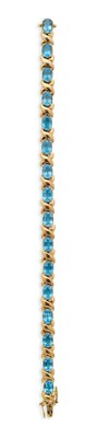 Lot 101 - BLUE TOPAZ BRACELET
