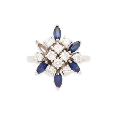 Lot 67 - SAPPHIRE AND DIAMOND RING, 1978