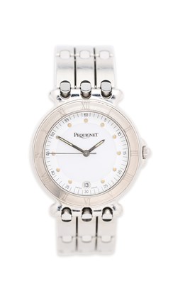 Lot 4 - PEQUIGNET, MOOREA, REF.8816 313: STAINLESS STEEL BRACELET WATCH, CIRCA 1995