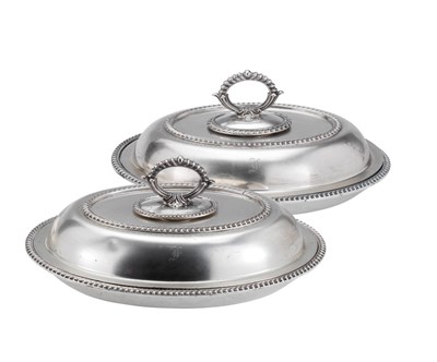 Lot 90 - A PAIR OF SILVER ENTREE DISHES