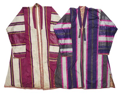 Lot 41 - TWO STRIPED CHAPAN, CENTRAL ASIA, CIRCA 1900