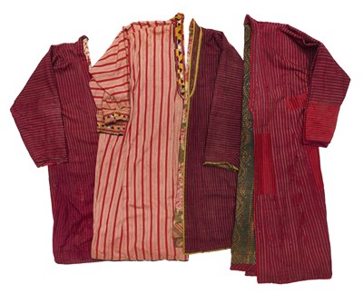 Lot 117 - FOUR STRIPED CHAPAN, CENTRAL ASIA , EARLY 20TH CENTURY