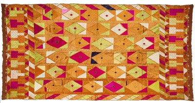 Lot 105 - A PHULKARI SILK EMBROIDERY, PUNJAB, MID 20TH CENTURY