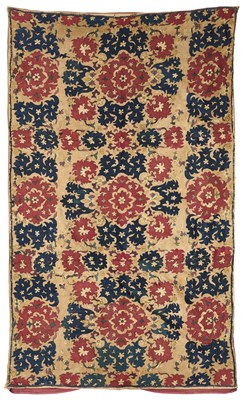 Lot 110 - A SILK EMBROIDERED ALGERIAN PANEL, 18TH CENTURY