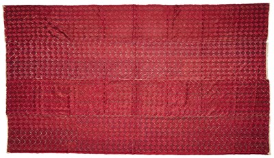 Lot 99 - A LARGE PHULKARI SILK EMBROIDERED SHAWL, PUNJAB, FIRST HALF 20TH CENTURY