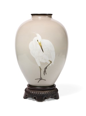 Lot 169 - A JAPANESE CLOISONNE ENAMEL VASE, WORKSHOP OF NAMIKAWA SOSUKE, 1847-1910, MEIJI PERIOD