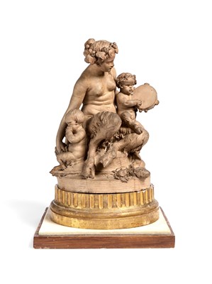 Lot 19 - CIRCLE OF CLAUDE MICHEL, CALLED CLODION (1738-1814): SATYRESS AND INFANT SATYRS