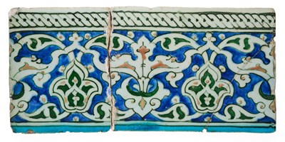 Lot 380 - A DIYARBAKIR BORDER TILE, SOUTH-EASTERN ANATOLIA, LATE 16TH CENTURY
