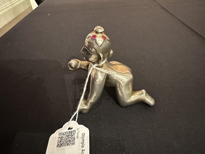 Lot 415 - A GEM-SET SILVER FIGURE OF BALAKRISHNA, BENGAL, 19TH/20TH CENTURY