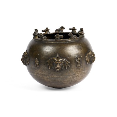 Lot 430 - A SAIVITE RITUAL BOWL, SOUTH INDIA, 19TH CENTURY