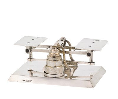 Lot 112 - A SET OF EDWARDIAN SILVER POSTAL SCALES