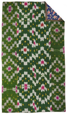Lot 49 - AN IKAT PANEL, UZBEKISTAN, EARLY 20TH CENTURY