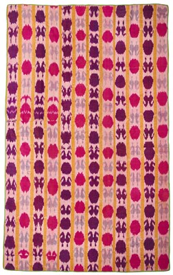Lot 130 - AN IKAT PANEL, UZBEKISTAN, LATE 19TH CENTURY