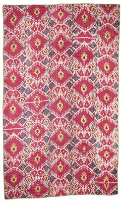 Lot 150 - A LARGE IKAT PANEL, UZBEKISTAN, MID 19TH CENTURY