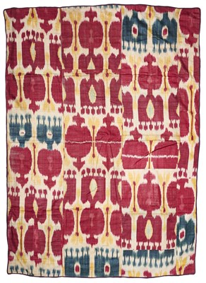 Lot 143 - AN IKAT PANEL UZBEKISTAN, LATE 19TH CENTURY