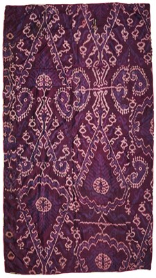 Lot 24 - AN IKAT PANEL, UZBEKISTAN, SECOND HALF 19TH CENTURY