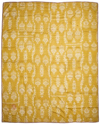 Lot 14 - A LARGE IKAT PANEL, UZBEKISTAN, POSSIBLY FERGHANA FOR THE JEWISH MARKET, SECOND HALF 19TH CENTURY