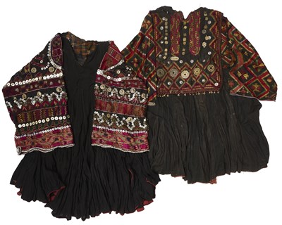 Lot 59 - TWO EMBROIDERED KOHISTAN WEDDING DRESSES, PAKISTAN, MID 20TH CENTURY