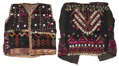 Lot 65 - TWO SMALL CHILDREN'S WAISTCOATS, SWAT VALLEY, PAKISTAN, MID 20TH CENTURY
