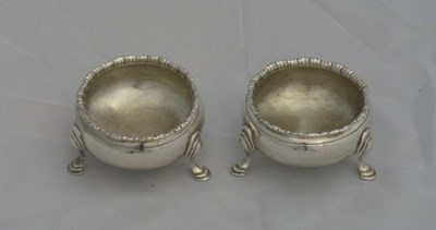 Lot 131 - A PAIR OF GEORGE III SILVER SALT CELLARS