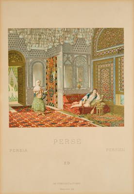 Lot 310 - SIX COLOURED LITHOGRAPHS OF PERSIAN COSTUME, AFTER RACINE, PRINTED BY FIRMIN DIDOT, PARIS