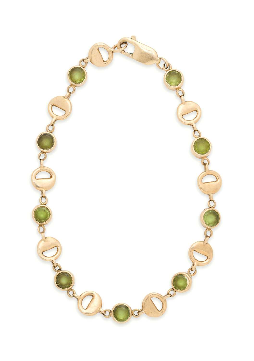 Lot 393 - PERIDOT BRACELET