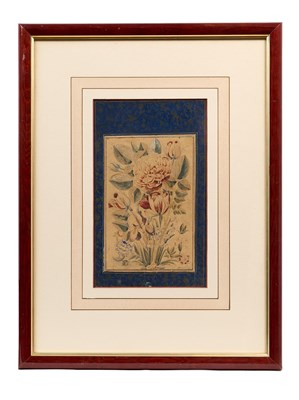 Lot 306 - A QAJAR WATERCOLOUR OF A FLORAL SPRAY, PERSIA, 19TH CENTURY