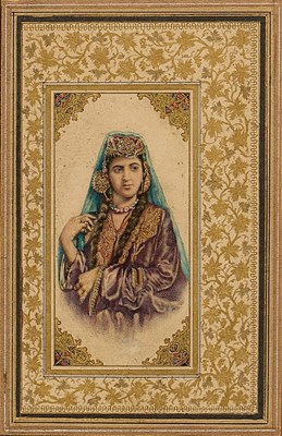 Lot 306 - A QAJAR WATERCOLOUR OF A FLORAL SPRAY, PERSIA, 19TH CENTURY