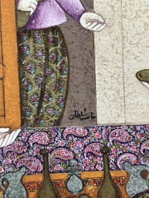 Lot 16 - THE GATHERING OF THE FEAST OF SHAH ABBAS, PERSIA, DATED 1860-1