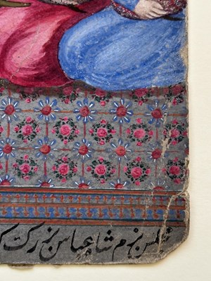 Lot 16 - THE GATHERING OF THE FEAST OF SHAH ABBAS, PERSIA, DATED 1860-1