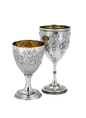 Lot 141 - A GEORGE III SILVER GOBLET