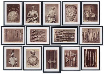 Lot 167 - FOURTEEN ALBUMIN PHOTOGRAPHIC PRINTS OF ARMOUR AND WEAPONS IN THE SAXON ROYAL ARMOURIES