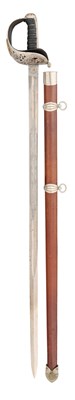 Lot 157 - A RARE EDWARD VII SCOTTISH HORSE OFFICER’S SWORD RETAILED BY JOHN JONES & CO.