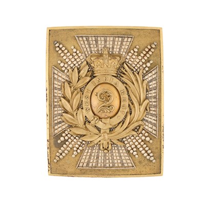Lot 207 - A 2ND WEST INDIA REGIMENT OFFICER'S SHOULDER BELT PLATE, PRE-1855