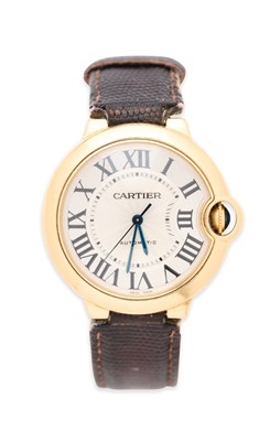 Lot 11 - CARTIER, BALLON BLEU, REF.3002: GOLD WRISTWATCH, CIRCA 2010