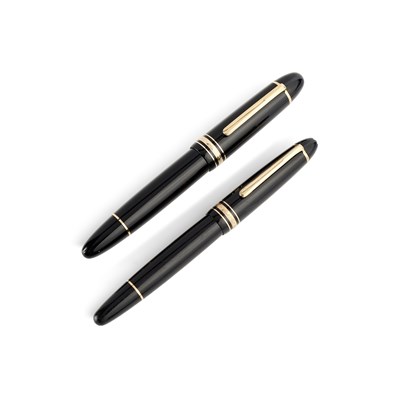 Lot 157 - MONTBLANC MEISTERSTÜCK: A MODEL 149 FOUNTAIN PEN AND A MODEL 166 DOCUMENT MARKER (HIGHLIGHTER), HAMBURG, CIRCA 2000