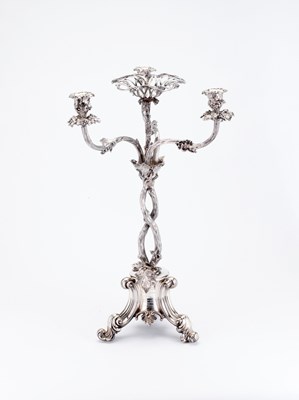 Lot 151 - A VICTORIAN SILVER CENTREPIECE CANDELABRUM