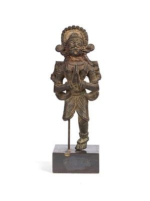 Lot 420 - A BRONZE FIGURE OF GARUDA, KERALA, CIRCA 16TH CENTURY