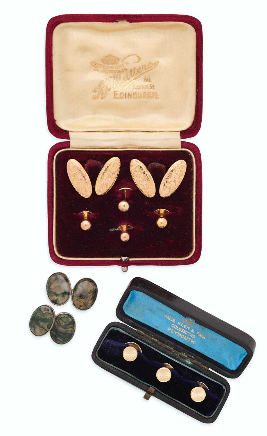 Lot 341 - COLLECTION OF GENTLEMAN'S CUFFLINKS AND DRESS STUDS