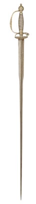 Lot 51 - AN ENGLISH SILVER-HILTED SMALL-SWORD, LONDON SILVER HALLMARKS FOR 1764, MAKER’S MARK OF