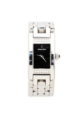 Lot 6 - AUDEMARS PIGUET, PROMESSE, REF.67259: LADY'S STAINLESS STEEL AND DIAMOND BRACELET WATCH
