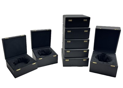 Lot 89 - EIGHT LINED STORAGE OR TRANSPORT CASES FOR ANTIQUE WARES