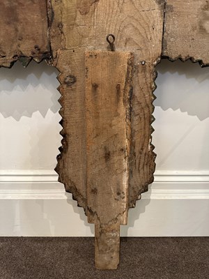 Lot 46 - A CRETAN SCHOOL CROSS, CIRCLE OF EMMANUEL LOMBARDOS (OR LAMPARDOS, 1567-1631), LATE 16TH CENTURY