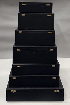 Lot 88 - SEVEN STORAGE OR TRANSPORT CASES FOR ANTIQUE WARES