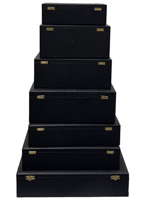 Lot 88 - SEVEN STORAGE OR TRANSPORT CASES FOR ANTIQUE WARES