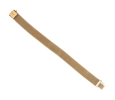 Lot 419 - BRICK LINK STRAP BRACELET, 1960s