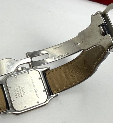 Lot 312 - CARTIER, SANTOS GALBEE, REF.187901: STAINLESS STEEL AND GOLD WRISTWATCH, 1990s