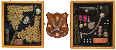 Lot 320 - TWO REGIMENTAL CASED DISPLAYS, 19TH CENTURY AND LATER